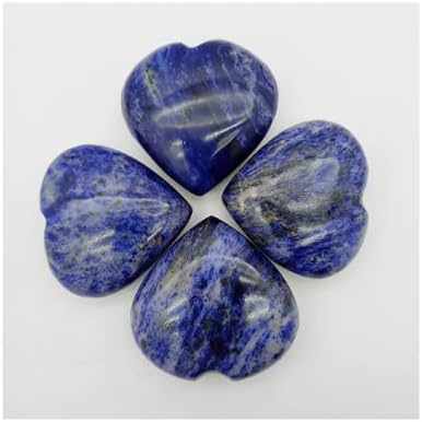 מוצרי קריסטל רייקי אבן צורת לב סודיאליט טבעית לריפוי רייקי וקריסטל | טעון